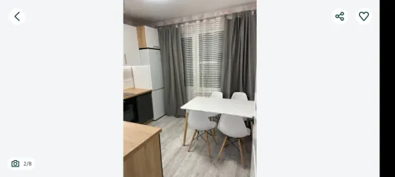 For rent 1-room apartment on Hmyri 20 with modern renovation, residential complex 