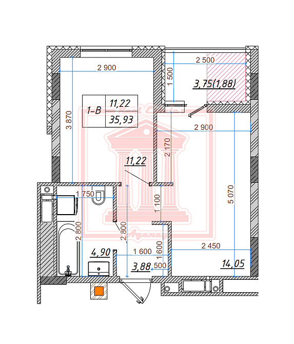 Продаж 1к Квартира 36 кв.м Нова-2, 5 Борисполь - изображение 16