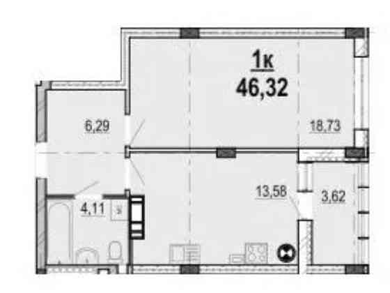 Продаж Квартира 1-кімнатна, 8/8 поверх на Богуна Vinnytsya