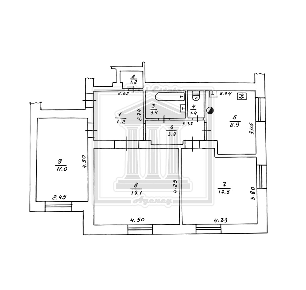 Продаж 3к Квартира 73.6 кв.м Соцмістечко, 191 Бориспіль - фото 20
