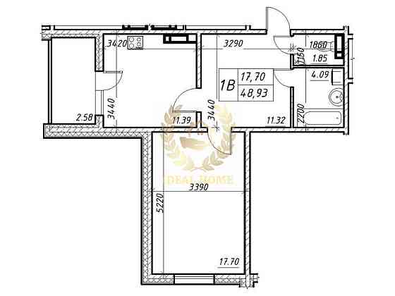 Продаж Квартира 1-кімнатна, 13/25 поверх на Коноплянская ул., 22 Киев