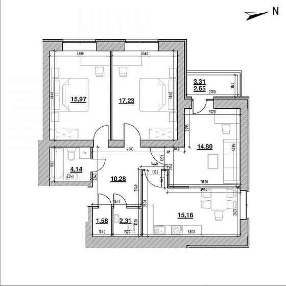Продаж Квартира 3-кімнатна, 2/9 поверх на вул. Героїв Крут Сокільники