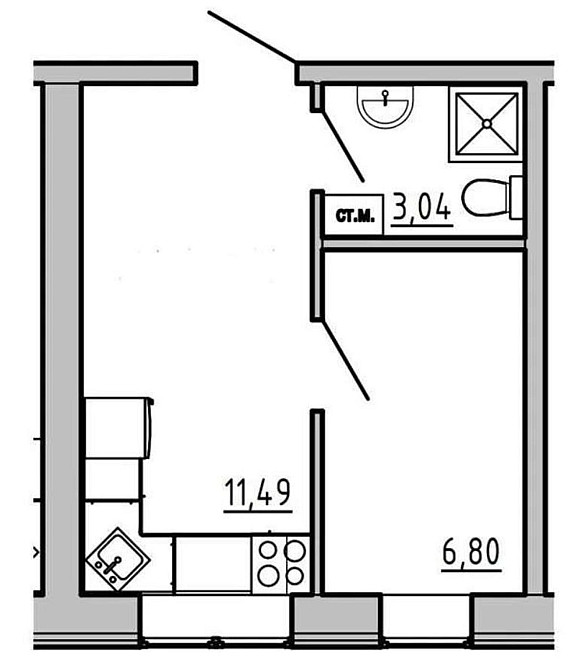 Продаж Квартира 1-кімнатна, 3/5 поверх на Мирна вулиця Одеса - фото 12