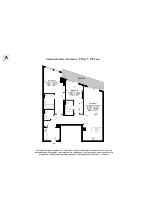 Apartment abroad 110.6 sq.m 2 rooms floor 4 London, at Вестминстер London - photo 1