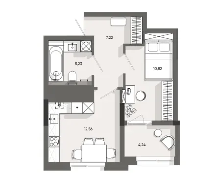 Продаж 1к Квартира 40.06 кв.м Fıve address Львів