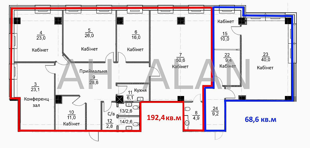 Оренда офісне приміщення на Володимирська вул., 12 приміщень - 6, поверх - 4/9 Kiev - photo 14