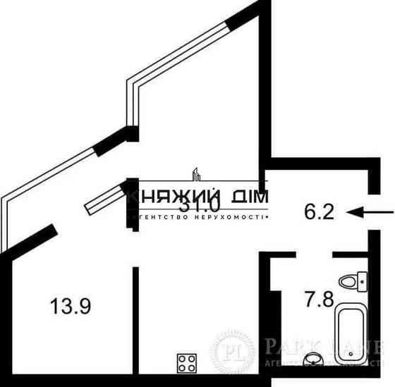 Продаж 2-х к. кв. студіо в ЖК Зарічний, 8 будинок. № 21142175 Київ