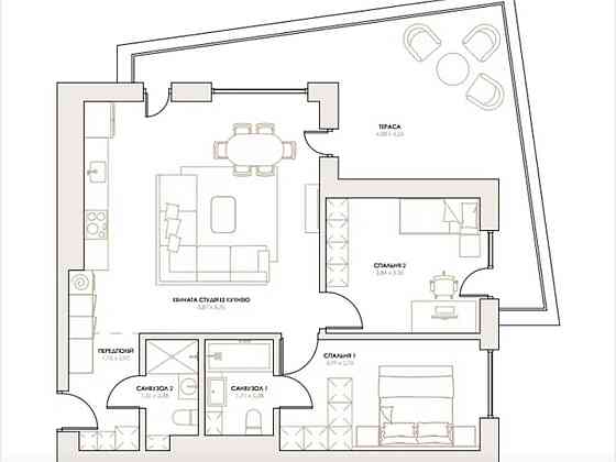 Продаж Квартира 2-кімнатна, 6/9 поверх Vinnytsya