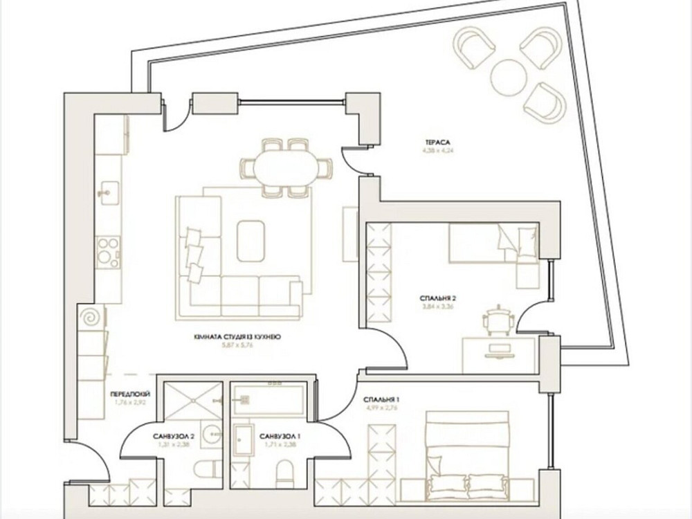 Продаж Квартира 2-кімнатна, 6/9 поверх Vinnytsya - photo 1