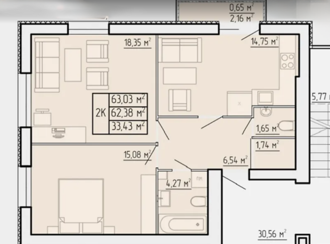 Продаж 3к квартири 74кв. м на вул. Стадникової Софії Тернопіль - фото 11