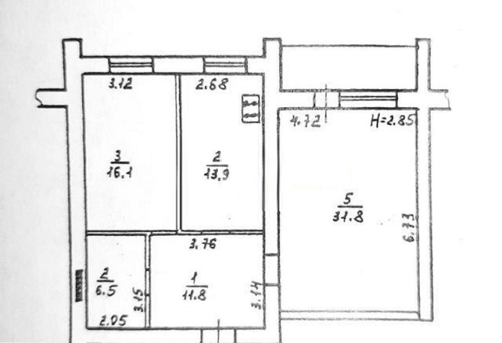 2-комнатная Фонтан/Армейская/парк Победы Одесса - изображение 7
