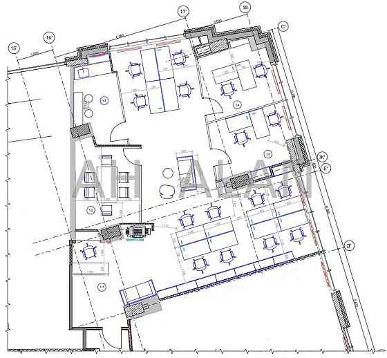 Оренда офісне приміщення на Князів Острозьких вул., 32/2 поверх - 5/18 Kiev