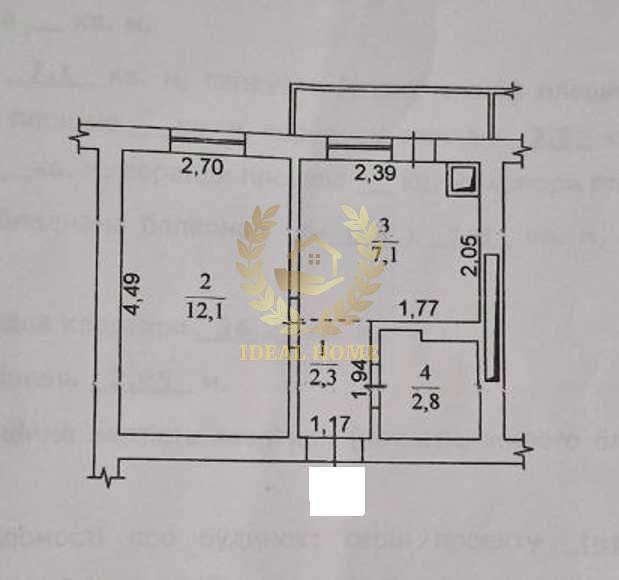 Продаж Квартира 1-кімнатна, 5/8 поверх на Кошевая ул., 101  - фото 2