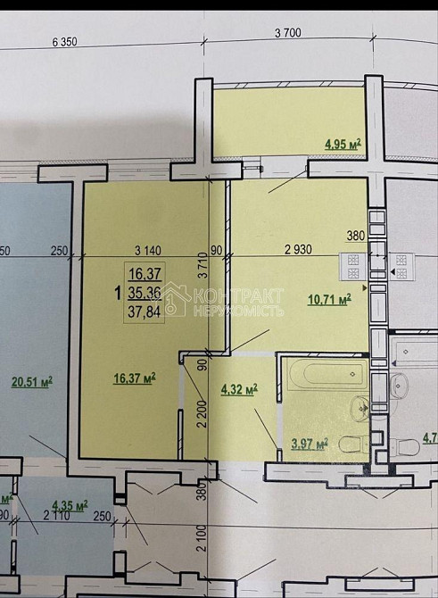 Продаж Квартира 1-кімнатна, 3/9 поверх на вул. Барабашова Харків - фото 4