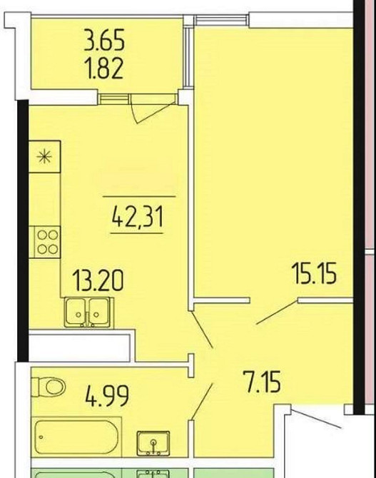 Однокомнатная квартира в 65 Жемчужине на Краснова Одесса - изображение 6