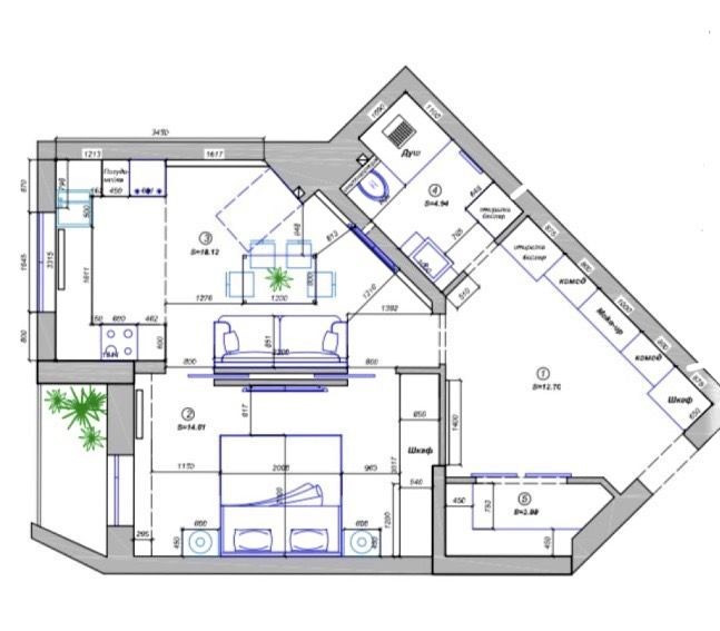Просторная однокомнатная квартира  в Аркадии. Odessa - photo 11