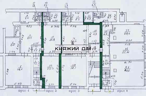 Оренда офісне приміщення на Ломоносова ул./Юлії Здановської поверх - 1/3 Київ