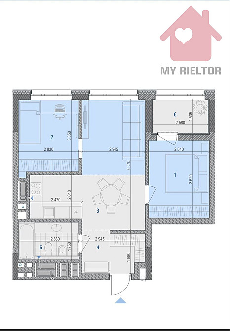 Продаж Квартира 1-кімнатна, 3/8 поверх Ужгород - изображение 5