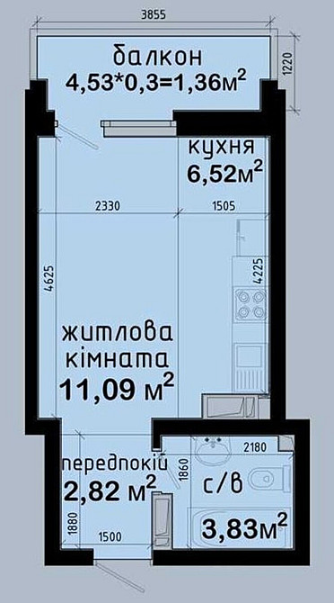 Продаж Квартира 1-кімнатна, 2/25 поверх на Академіка Заболотного вул., 42 Kiev - photo 2