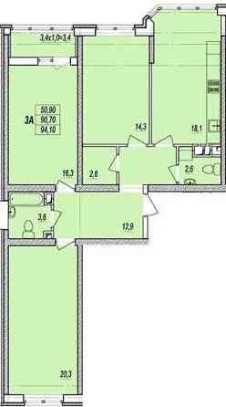 Продаж Квартира 3-кімнатна на ул. Прохоровская, 40 Одеса