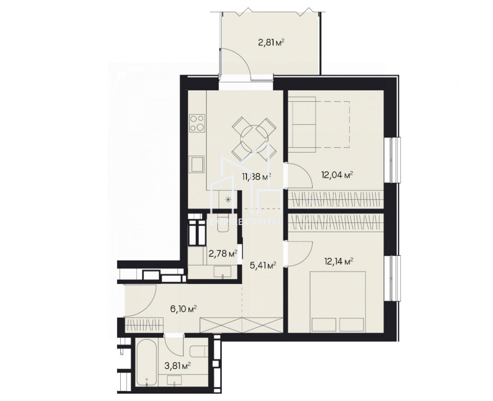 Продаж Квартира 2-кімнатна, 6/9 поверх на вул. Січинського Дениса Львов - изображение 3