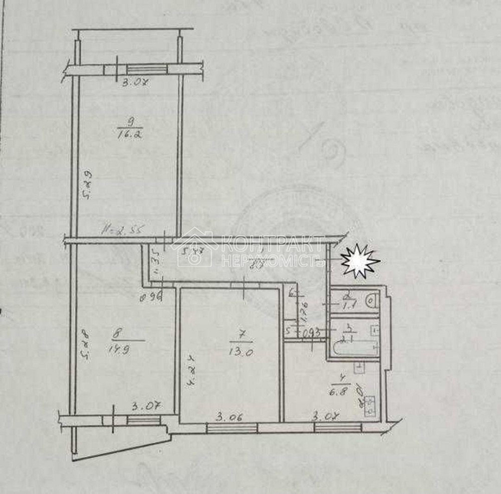 Оренда Квартира 3-кімнатна, 3/12 поверх на вул. Людвига Свободы Харьков - изображение 15