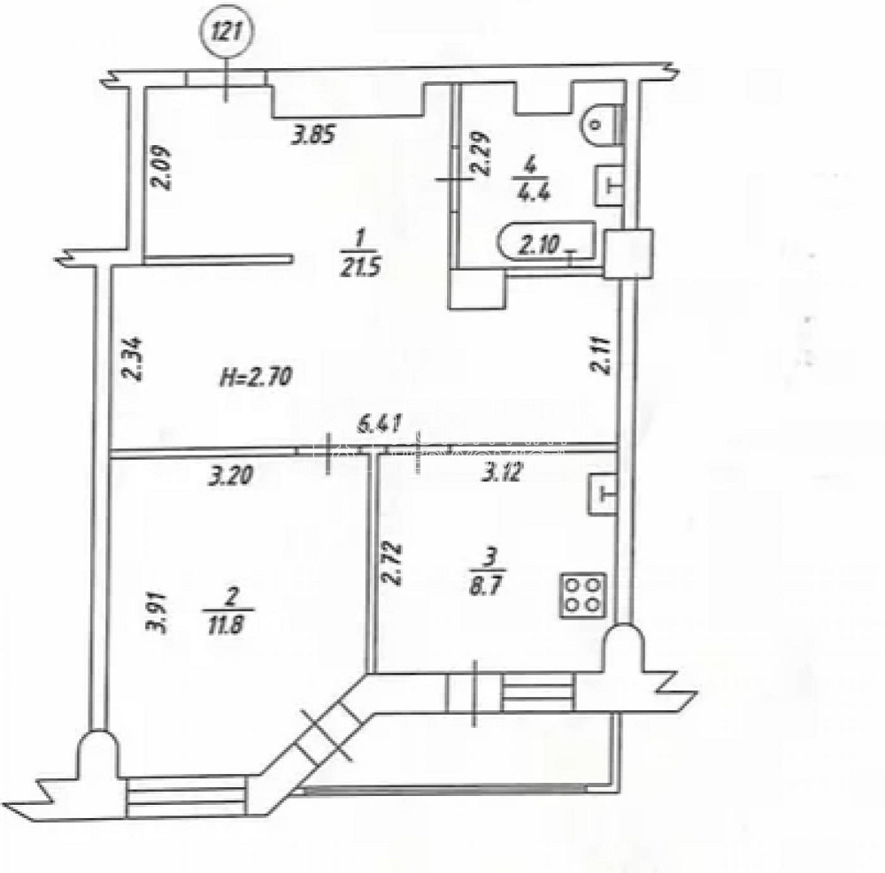 Продаж Квартира 2-кімнатна, 9/20 поверх на вул. Цілиноградська Kharkiv - photo 8