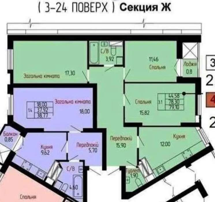 Продаж Квартира 3-кімнатна, 3/26 поверх на улица Новополевая, д.2 Киев - изображение 9