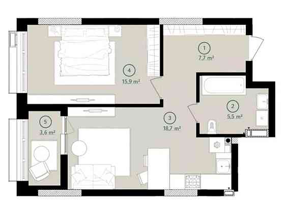 Продаж Квартира 1-кімнатна, 22/25 поверх на Вавілових, 9-11 Київ