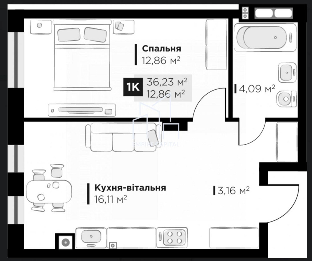 Продаж 1к квартири 38 кв. м Львів - фото 19