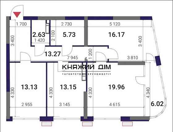 Продаж Квартира 3-кімнатна, 22/26 поверх на Причальная ул. Київ