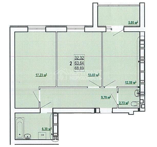 Продаж Квартира 2-кімнатна, 4/9 поверх на вул. Перемоги Kharkiv - photo 1