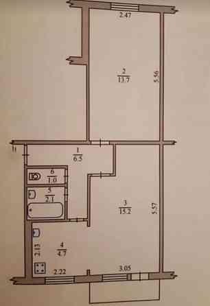 Продаж Квартира 2-кімнатна, 4/5 поверх на вул. Партизанська Житомир
