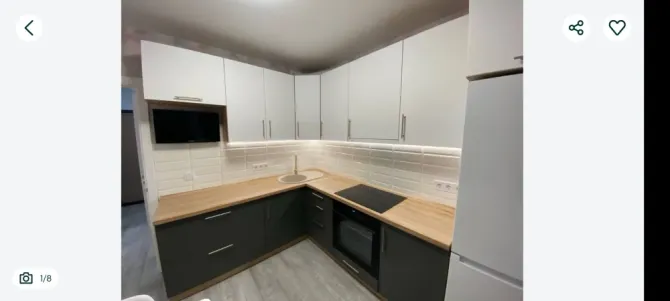 For rent 1-room apartment on Hmyri 20 with modern renovation, residential complex 