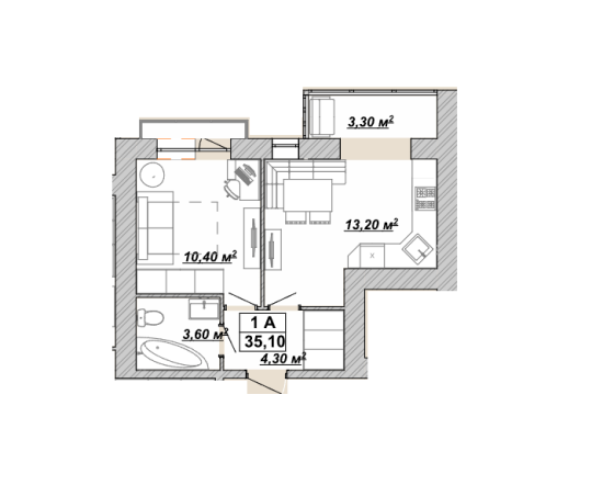 Продаж Квартира 1-кімнатна, 12/14 поверх Івано-Франківськ