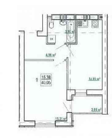 Продаж Квартира 1-кімнатна, 2/16 поверх на вул. Борткевича Kharkiv