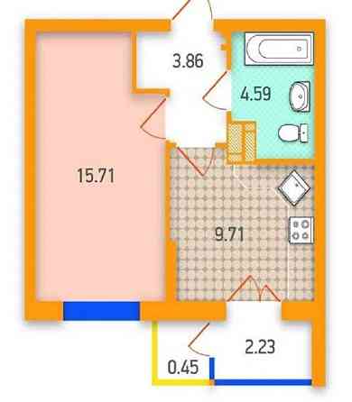 Продаж Квартира 1-кімнатна, 12/25 поверх на улица Архитектора Вербицкого, д.1 Київ