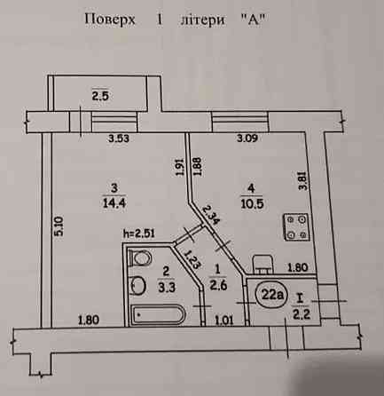 Продам 1 кімнатну квартиру, вул. Центральна, с. Святопетрівське, Бучанський район 