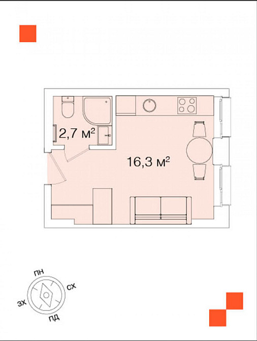 Продаж 1к квартири 19.2 кв. м Львів - фото 7