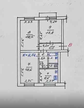 Продаж Квартира 3-кімнатна, 4/5 поверх на вул. Науки Kharkiv