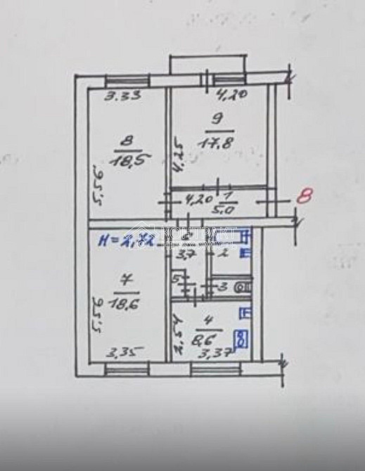 Продаж Квартира 3-кімнатна, 4/5 поверх на вул. Науки Харків - фото 1