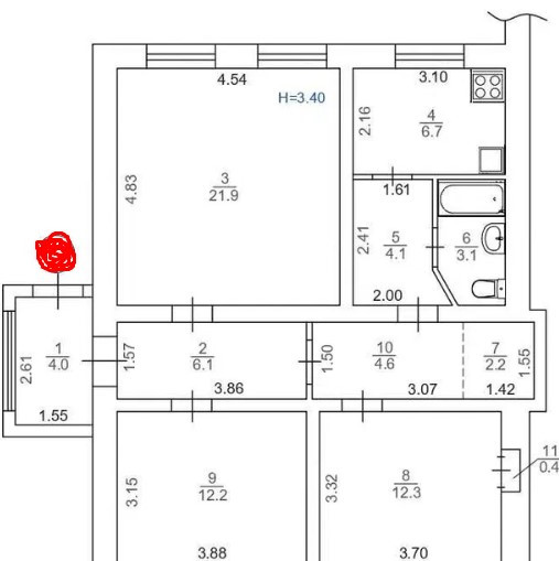 Продаж Квартира 3-кімнатна на переулок Александра Матросова, 4 Odessa - photo 13