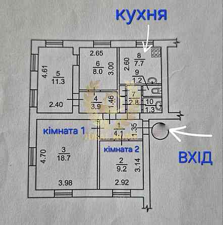 Продаж 2 кімнат в 4 кімнатній квартирі, м. Дорогожичі Київ