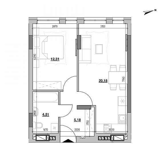 Продаж Квартира 1-кімнатна, 6/10 поверх на вул. Шевченка Тараса Львів