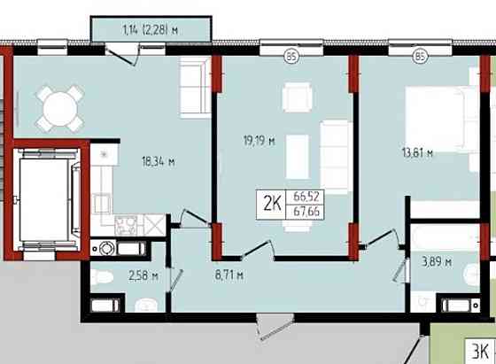 Продаж Квартира 2-кімнатна на Бельведерська-Ленкавського Івано-Франківськ