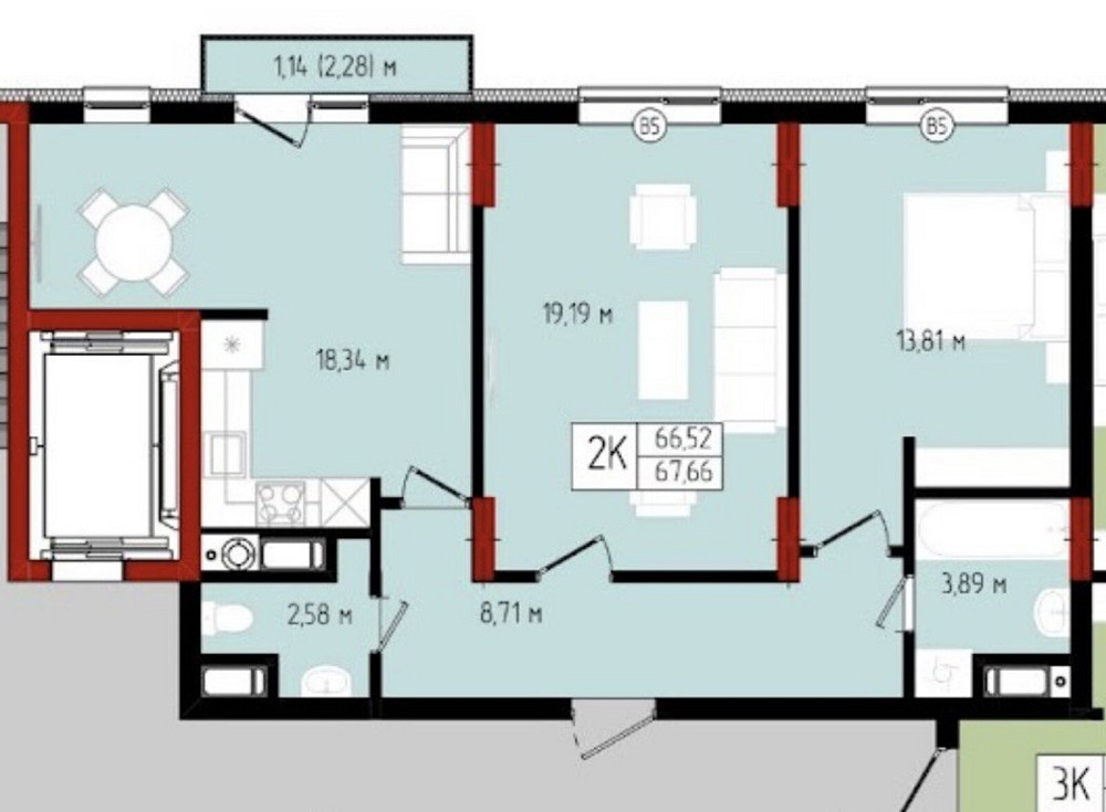 Продаж Квартира 2-кімнатна на Бельведерська-Ленкавського Івано-Франківськ - фото 2