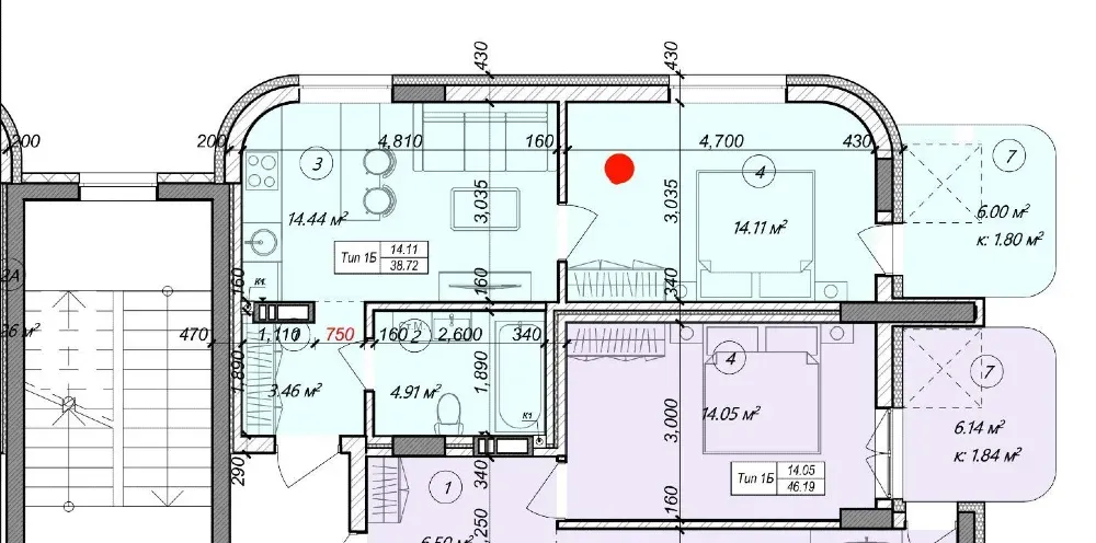 Продаж 1к Квартира 39 кв.м Курортна 45 Ужгород - фото 15