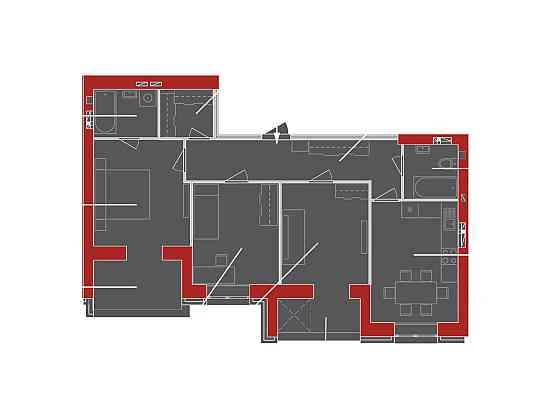 Продаж Квартира 3-кімнатна, 8/10 поверх на вул. Домбровського Zhytomyr