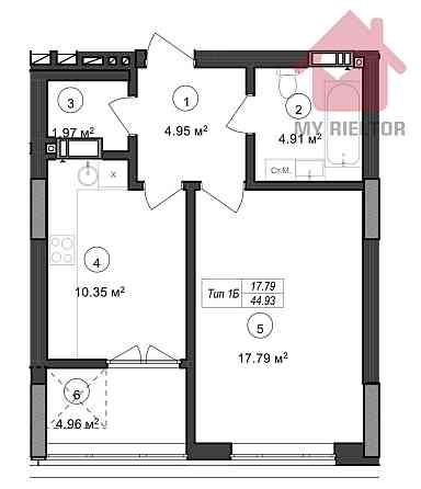 Продаж Квартира 1-кімнатна, 8/9 поверх на Бабяка, 61 Ужгород