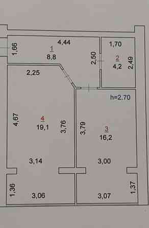 Продаж Квартира 1-кімнатна, 9/10 поверх на вул. Євгена Рихліка Zhytomyr